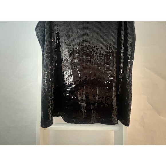 Dressy Tank Top Black Sequins Womens XL NEW Weddings Dates Nue Options SNCS2542B - Picture 6 of 14